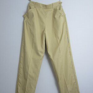Vtg Hermes Paris Womens S Beige Cotton Silk Trim Riding Pants Waist 27"